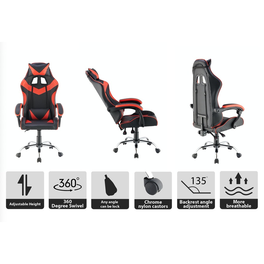 Buy Red Color High Back Executive Gaming Chair Office Computer Seating ...