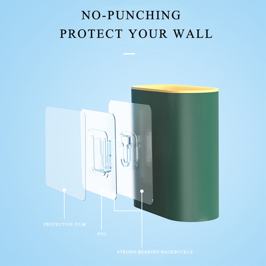 Salesbay Toilet Brush with Holder Set Cleaning Long Handle Silicone Bristles