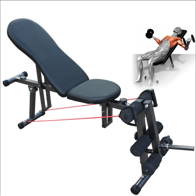 Sit Up Abdominal Crunch Adjustable Flat Incline Bench Fitness GYM Home