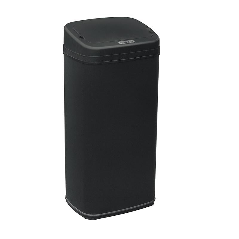 Buy Sensor Bin 50L Black Stainless Steel Rubbish Bin Motion Automatic
