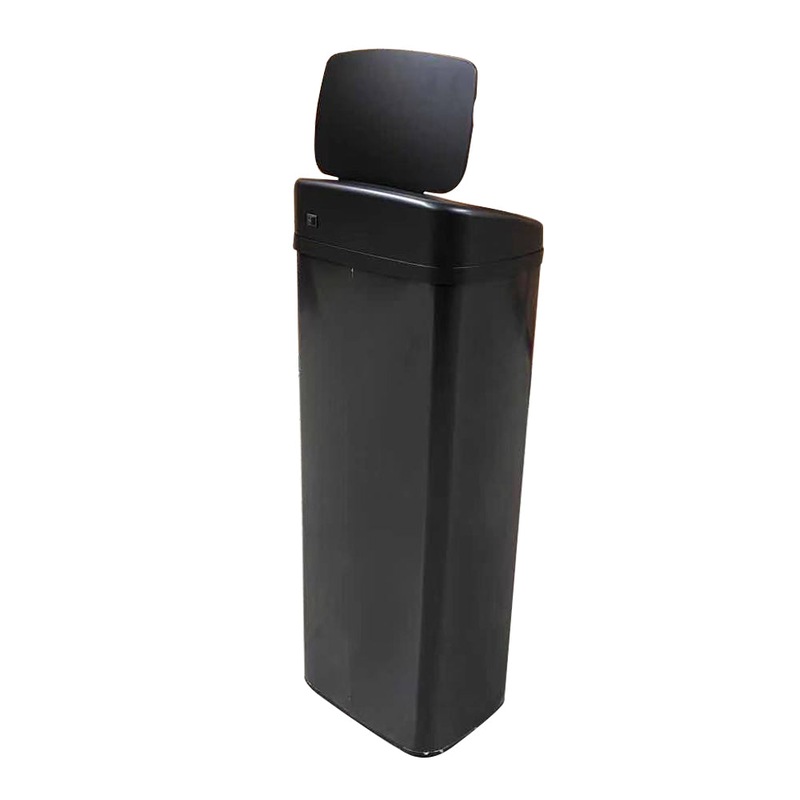 Buy Sensor Bin 50L Black Stainless Steel Rubbish Bin Motion Automatic