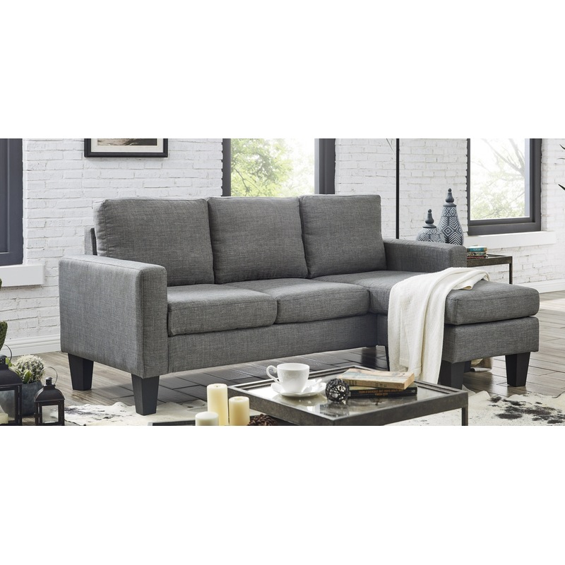 Buy Foret 3 Seater Sofa Modular Corner Lounge Three Seat Couch Ottoman ...