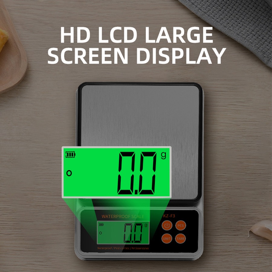 Waterproof 10kg/1g Digital Kitchen Scale Precision Gram Baking and Cooking Food