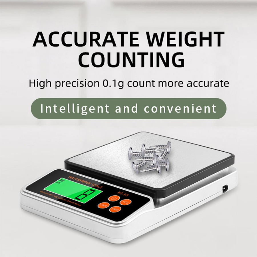 Waterproof 10kg/1g Digital Kitchen Scale Precision Gram Baking and Cooking Food