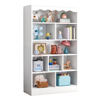 Foret Bookshelf Kids Bookcase Display Rack Organiser Shelves Children Shelf White