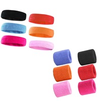 Wristbands Headband Sweatbands Sweat Bands Cotton Sport Tennis Badminton Yoga