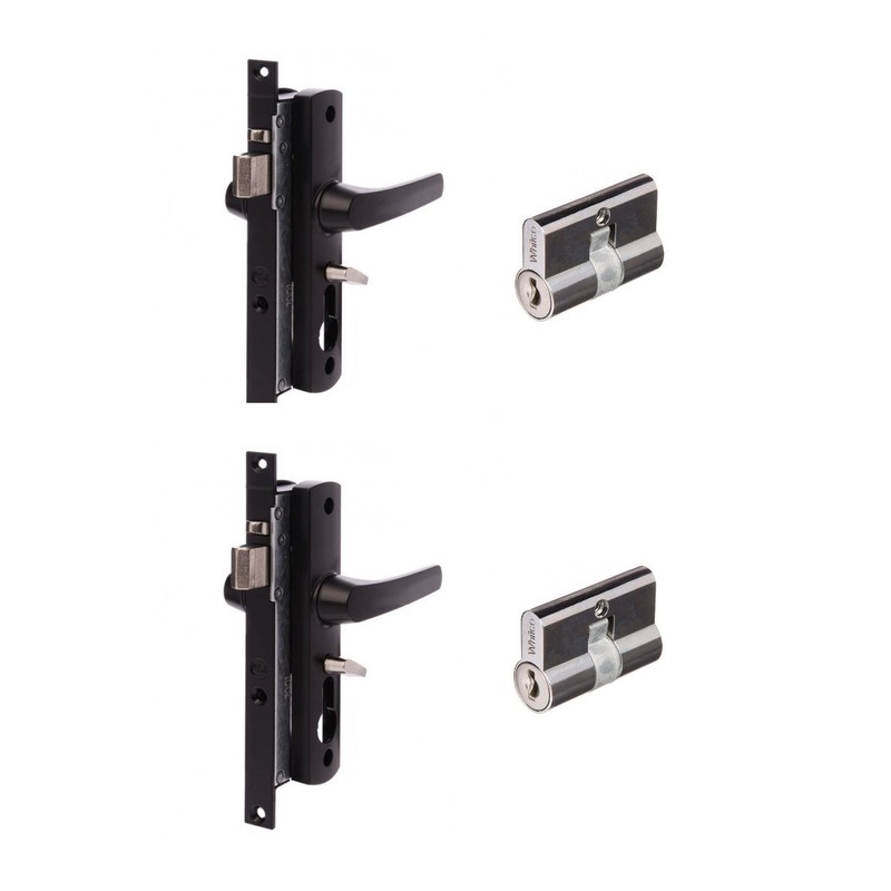Buy 2x Whitco Security Screen Door Lock Handle Tasman MK2 Black Key