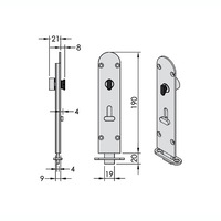 Brio Flush Bolt Round 190mm Lockable PVD Brass 456REPVDB-1