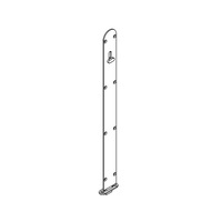 Brio Flush Bolt 456RLXSN-1000 Round 1000mm Satin Nickel