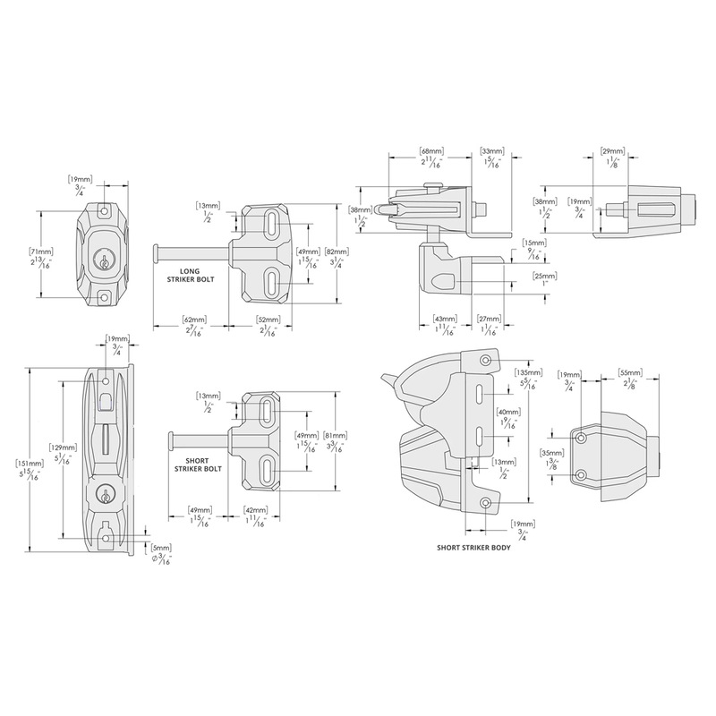 Buy D&D LokkLatch Deluxe Gate Lock Key Lockable Keyed Alike Black