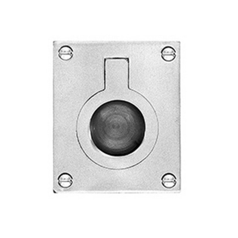 Buy Delf Flush Ring Pull 1242MSC 52x64mm Satin Chrome MyDeal