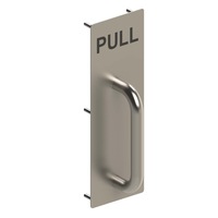 Emro C12222NH Pull Plate With Handle - No Holes Satin Stainless Steel