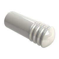 Emro Door Stop Wall Mounted 100mm Plastic Cushion White 453EWHS