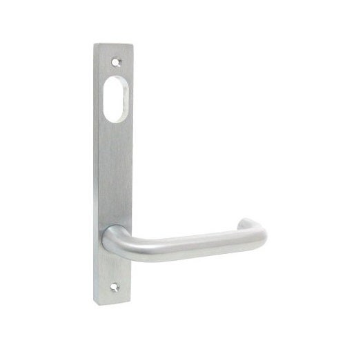Kaba Narrow Style Plate w/ Cylinder Hole Lever Satin Chrome Plate N601V25SCP