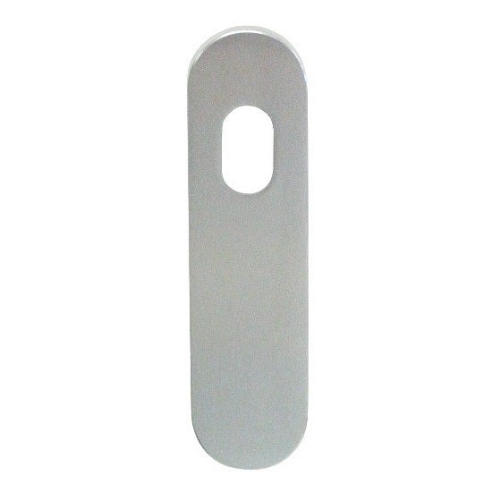 Kaba 100 Series Rounded Edge Plate w/ Cylinder Hole Satin Chrome Plate 104CSCP