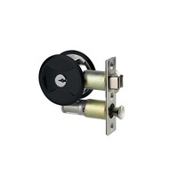 Lockwood Symmetry Round Cavity Sliding Door Entrance Set DP Matt Black 7444MBKDP