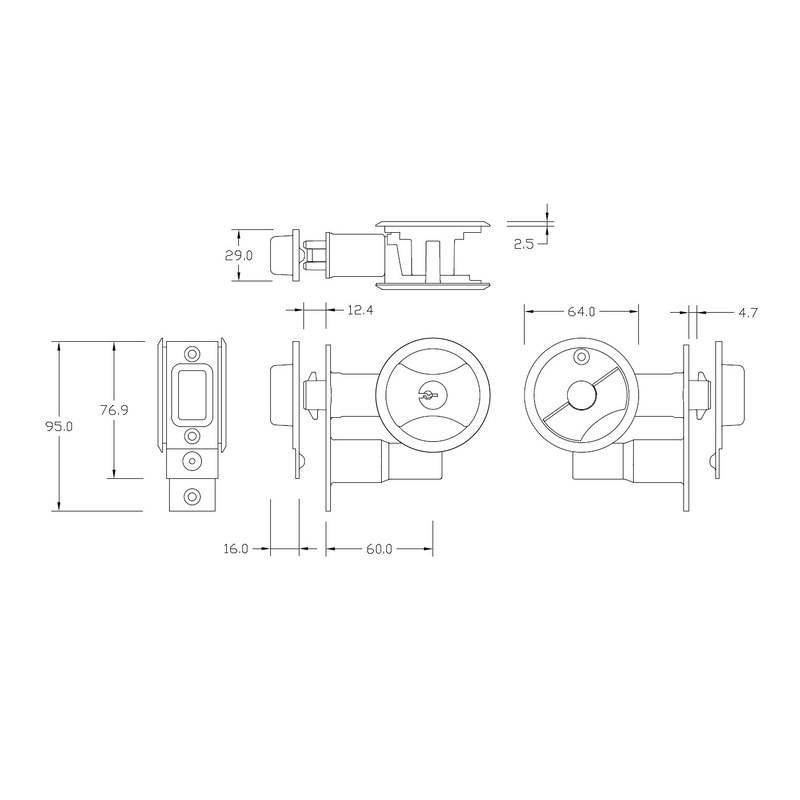 Buy Lockwood Cavity Sliding Door Entrance Set 7444SPDP Satin Pearl - MyDeal