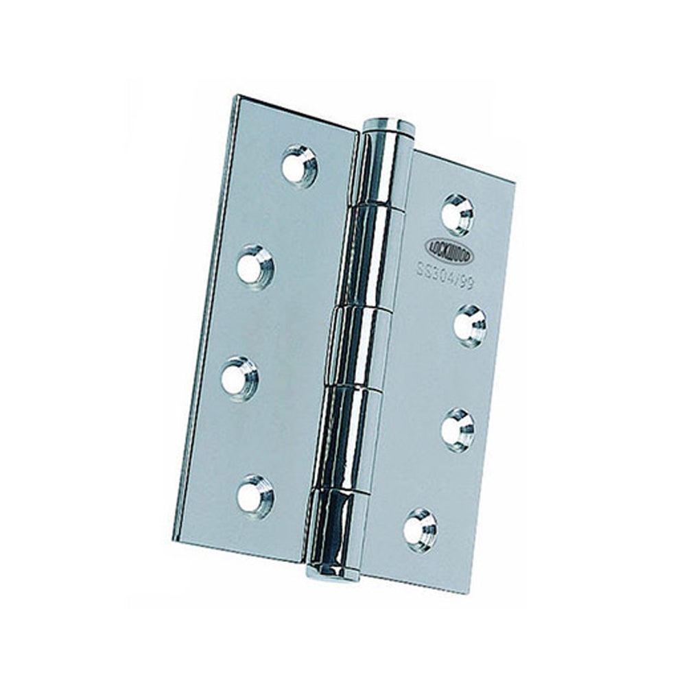 Lockwood Fixed Pin Hinge 100x75x2.5mm Polished Stainless Steel LW10075FPPSS 
