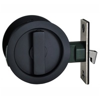 Nidus Cavity Sliding Door Privacy Set CSDPRI-RD-BL Round Black