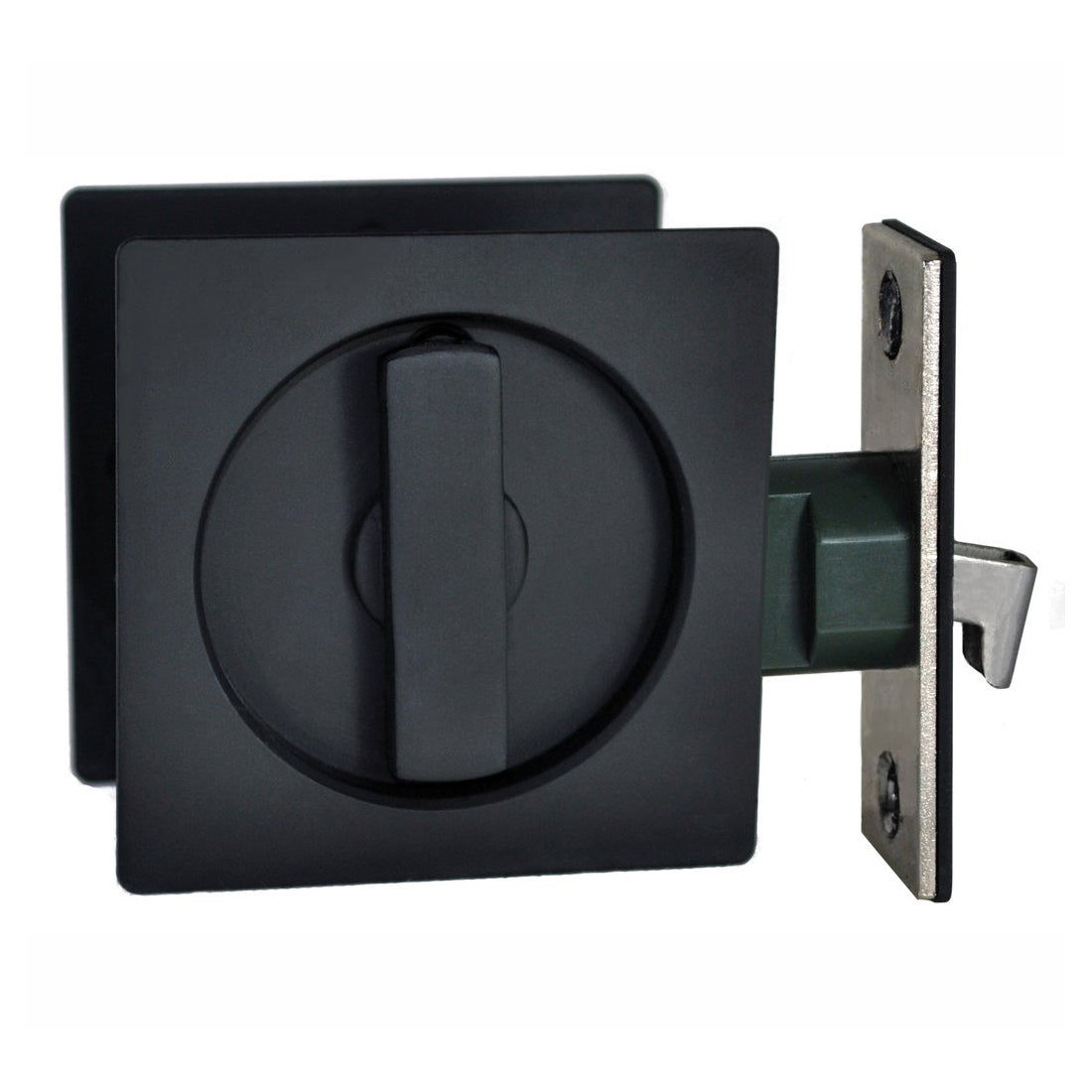 Nidus Cavity Sliding Door Privacy Set CSDPRI-SQ-BL Square Black