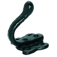 Tradco 1880MB Single Robe Hook MI Matt Black P65mm