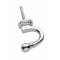 Tradco 3903CP Single Hook / Tie Back Polished Chrome 45mm