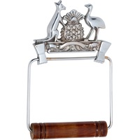Tradco 4869CP Coat of Arms Toilet Roll Holder Polished Chrome
