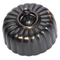 Tradco 5482AC Fluted Switch Antique Copper