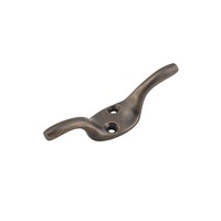Tradco 9816 Cleat Cord Hook Antique Brass 75x20mm