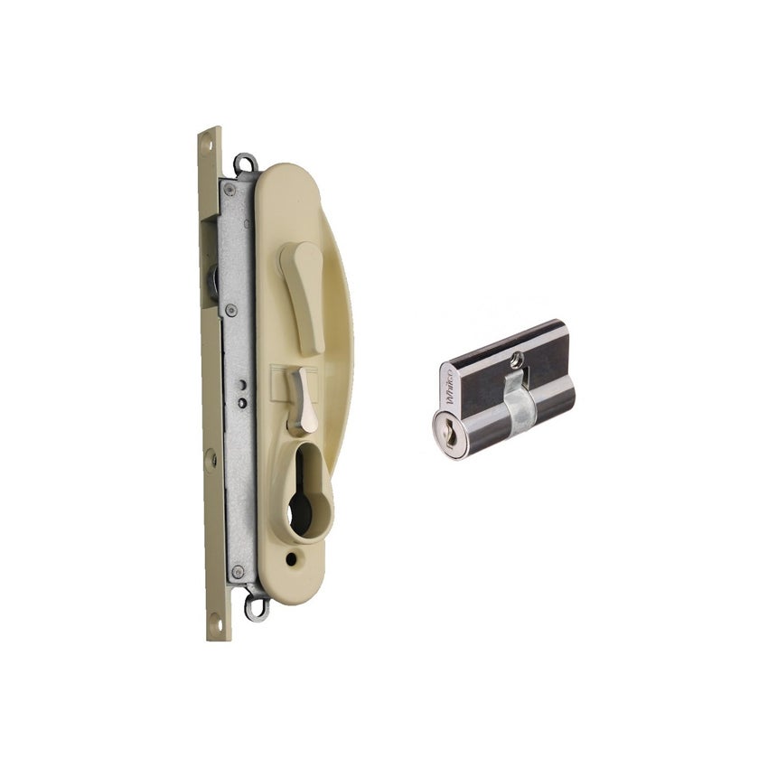 Whitco Sliding Security Screen Door Lock Leichhardt w/ Cylinder Primrose W865319 