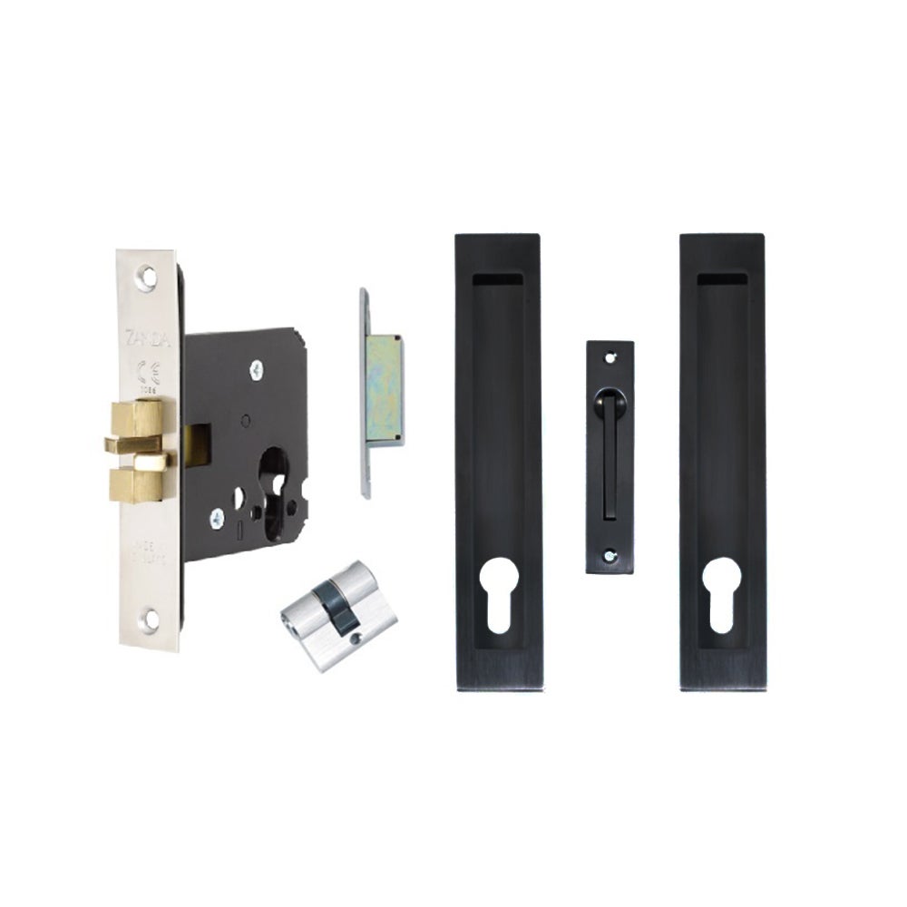 Zanda Verve Sliding Door Lock Kit - Available in Various Finishes and Sizes