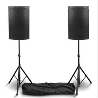 Citronic 12L Pack 2 X 12inch Bluetooth Stereo Linkable 2400W PA Speakers with Stands