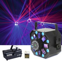 CR Lite Lighting Pak 3 Mix Laser Swarm Wash FX 4-in-1 DJ Disco light w 400W Smoke Machine Liquid