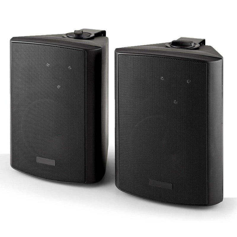 E-lektron EWL6.5P Black 6.5" inch 240W Passive Bookshelf Speaker Pair Wall Bracket 2 Way Stereo DJ PA