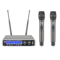 E-Lektron IU-2080HH digital 100 Channels tunable dynamic UHF wireless microphone system 2xHandheld Microphone System