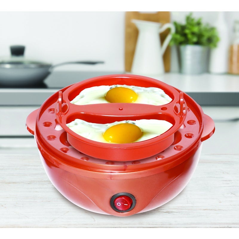 FlashDeal Quick & Easy Portable Electric Auto Cut Egg Boiler for