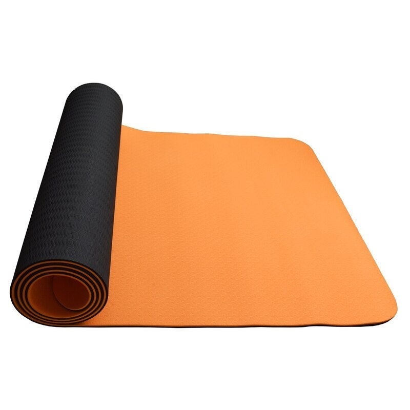 Eco Friendly Non Slip Yoga Mat Fitness Carpet Gymnastics Orange - 4 Colours