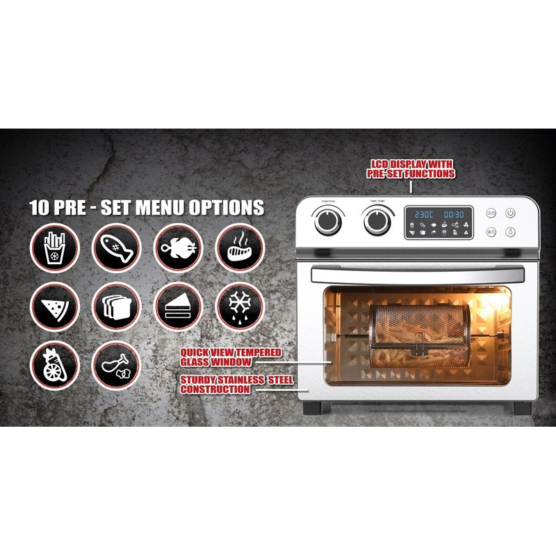 Buy Mighty Chef Jumbo Air fryer Oven 23L All 8 Accessories Included