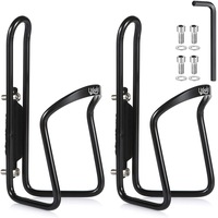 2 Pack Water Bottle Cages, Bike Bicycle Lightweight Water Bottle Holder Cages Brackets