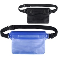 2 Pack Waterproof Pouch Bag, Waterproof Dry Bag Case with Waist Strap