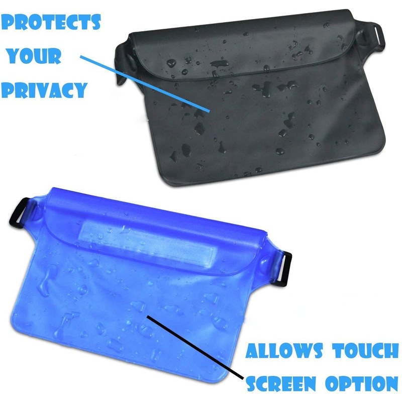 2 Pack Waterproof Pouch Bag, Waterproof Dry Bag Case with Waist Strap
