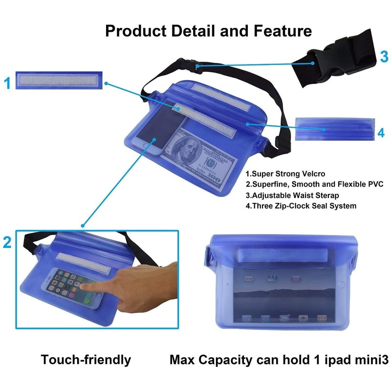 Buy 2 Pack Waterproof Pouch Bag, Waterproof Dry Bag Case with Waist