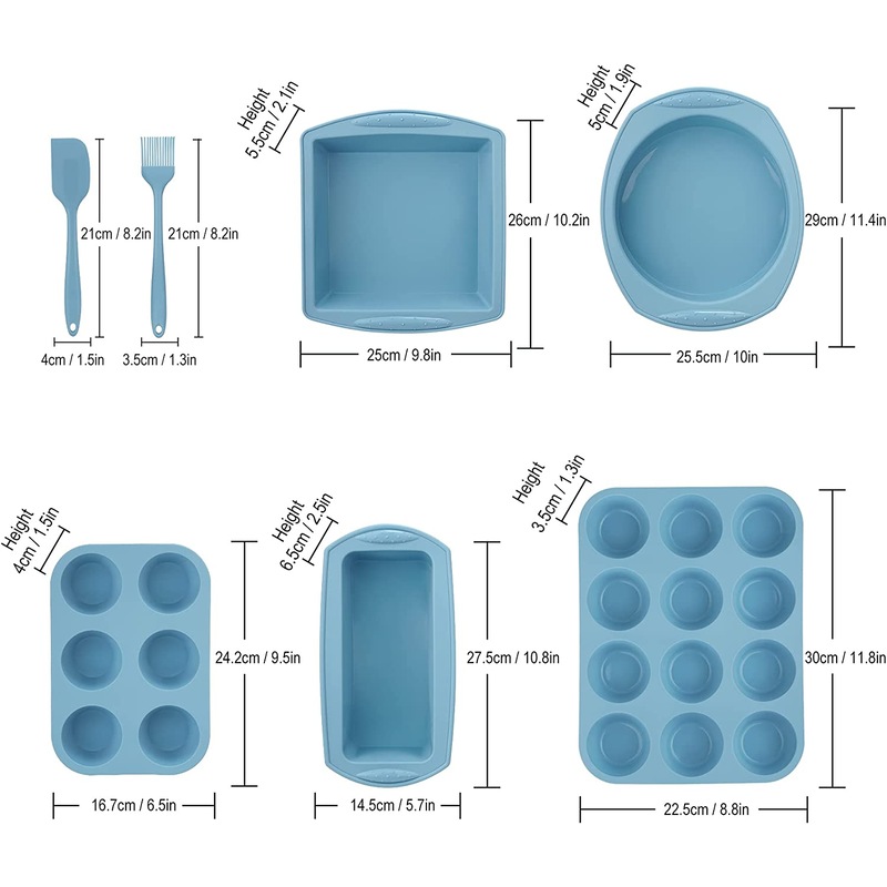 Buy 7in1 Nonstick Silicone Bakeware Set , Bakeware Tools Kit with
