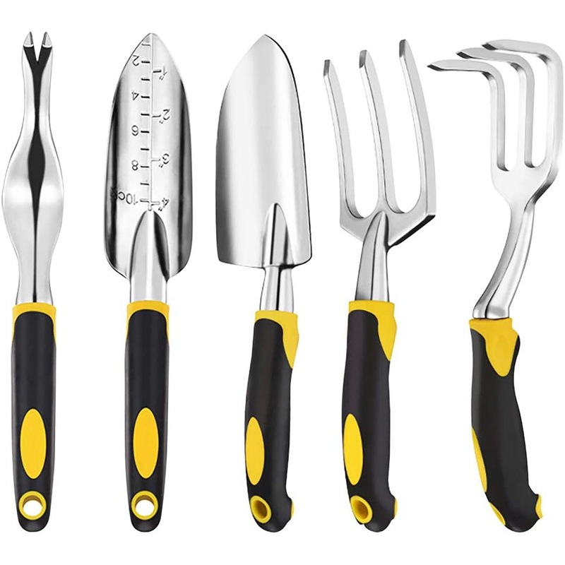Buy 5 Piece Gardening Tools Set Includes Hand Trowel, Transplant Trowel