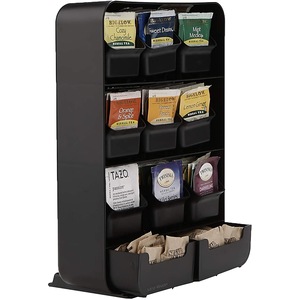 9 Drawer Tea Bag and Accessory Holder, Food Storage Organizer Container Box for Tea Bags, Coffee, Snacks, Sugar, Sweeteners, and Small Packets