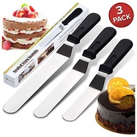 Angled Metal Icing Spatula 3-pack