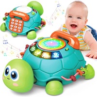 Baby Toys Early Learning Educational Toy with Light & Sound, Musical Turtle Crawling Baby Toys
