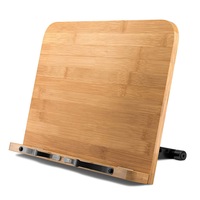 Bamboo Reading Rest Cook-Book Stand Holder Bookrest