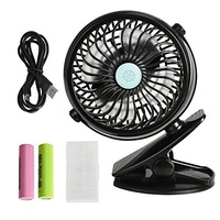 Battery Operated Clip on Stroller Fan, 360 Degree Rotation Mini Portable Desk Fan