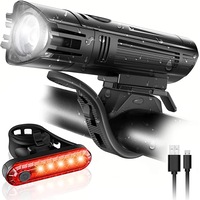 Bike Headlight and Rear Bike Light Set - USB Led Rechargeable Bike Lights Front and Back
